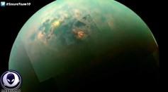 Saturn's Largest Moon Titan in Thick Atmosphere