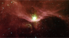 In the quest to better understand the birth of stars   and the formation of new worlds, astronomers   have used NASA's Spitzer Space Telescope to   examine the massive stars contained in a cloudy   region called Sharpless 140.