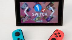 The new Nintendo Switch game console is displayed at a pop-up Nintendo venue in Madison Square Park, March 3, 2017 in New York City.