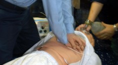 Chest compression conducted to a simulated cardiac arrest victim