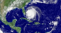 This is a satellite photo of Hurricane Frances off the coast of Florida taken at 2:15pm EDT on September 3, 2004 