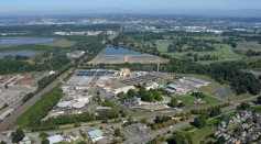 Aerial view of Columbia Boulevard Wastewater Treatment Plant looking north.