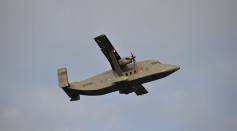 The NASA C-23 Sherpa research aircraft  that will support the airborne science mission CARAFE in May.