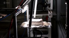 3D-printing moondust bricks with focused solar heat