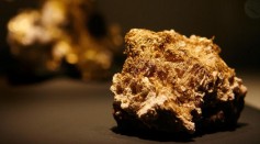 A piece of a unique mineral on display at the permanent galley at the Natural History Museum in London.
