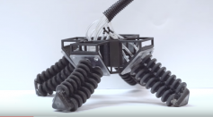 3D-printed soft four legged robot can walk on sand and stone