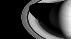NASA image of the rings of Saturn in visible light, taken with the Cassini spacecraft wide-angle camera on May 21, 2016. 