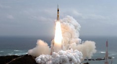 Japan's H2-A rocket launches from a launching pad at the Tanegashima Space Center on February 24, 2007 in Kagoshima Prefecture, Japan
