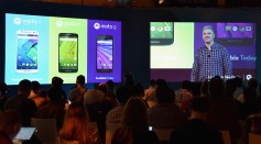 Rick Osterloh, President and COO of Motorola Mobility, unviels the company's latest smartphone portfolio including the new Moto G, Moto X Play and Moto X Style