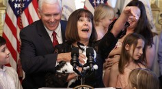 Vice President Mike Pence and his wife Karen Pence on May 9, 2017 in Washington, DC. 