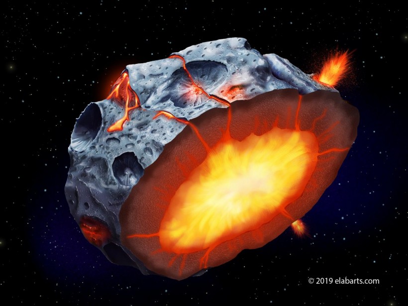 Ferrovolcanism on Metal Asteroid (IMAGE)