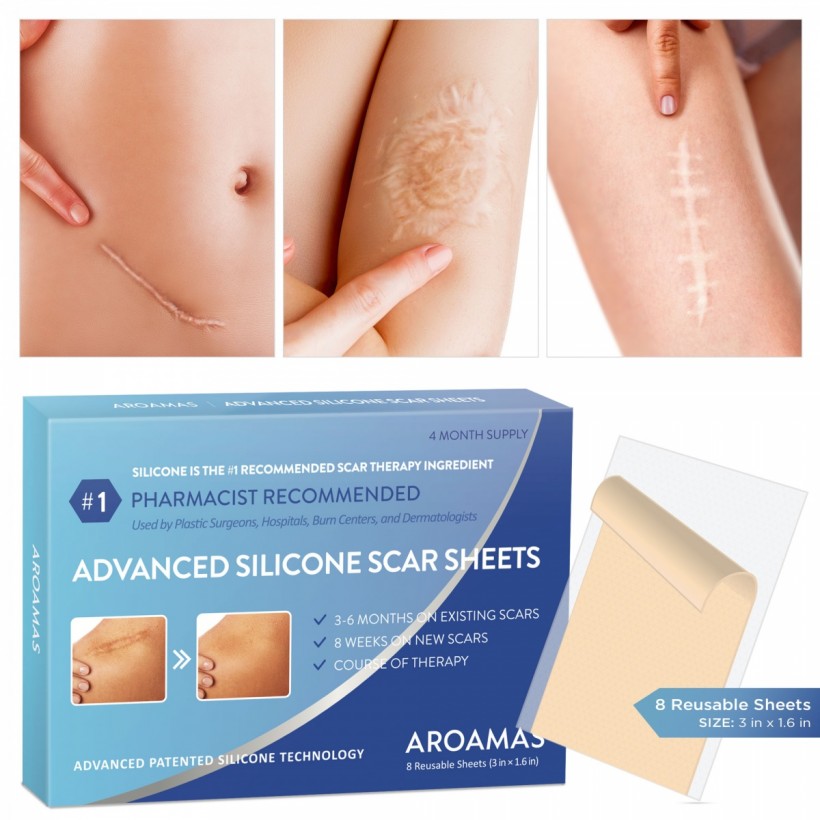 When used with scar gels, silicone scar sheets like the ones Aroamas has are much more effective.