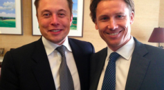 Photo: Christian Eidem and Elon Musk - during the filming in the Ambassador's office.