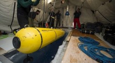 Unmanned underwater vehicle during the 2016 Ice Exercise (ICEX)