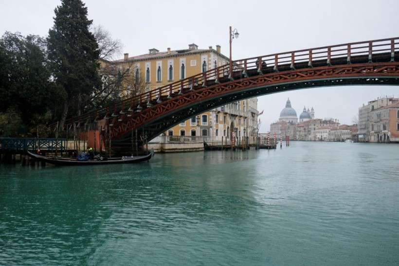 An empty canal is seen after the spread of coronavirus has caused a decline in the number of tourists in Venice, Italy, March 1, 2020.