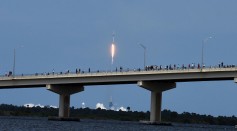 SpaceX Falcon-9 Rocket And Crew Dragon Capsule Launches From Cape Canaveral Sending Astronauts To The International Space Station