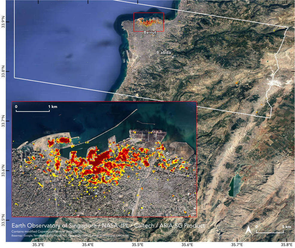 Look: NASA Satellite Maps Extent of Beirut Explosion ...