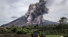 Indonesia's Mount Sinabung Spews Ash 3 Miles High