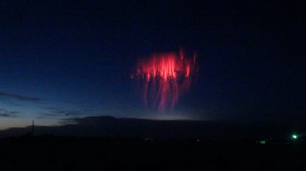Magnificent Red Jellyfish Sprite Photographed During A Storm in Mount Locke  | Science Times