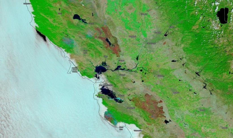 NASA Satellite Imaging Picks up California Burn Marks & Incoming Tropical Storms