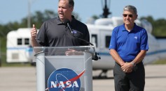 NASA Astronauts Arrive At Kennedy Space Center Ahead Of Space-X Launch Test