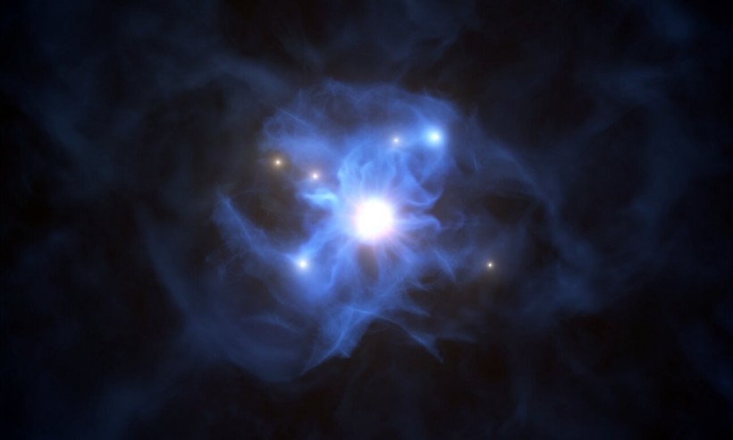 The Very Large Telescope Detects a Supermassive Black Hole With 6 Surrounding Galaxies