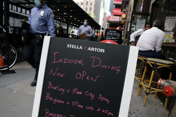 Indoor Dining Returns To NYC Restaurants At 25% Capacity