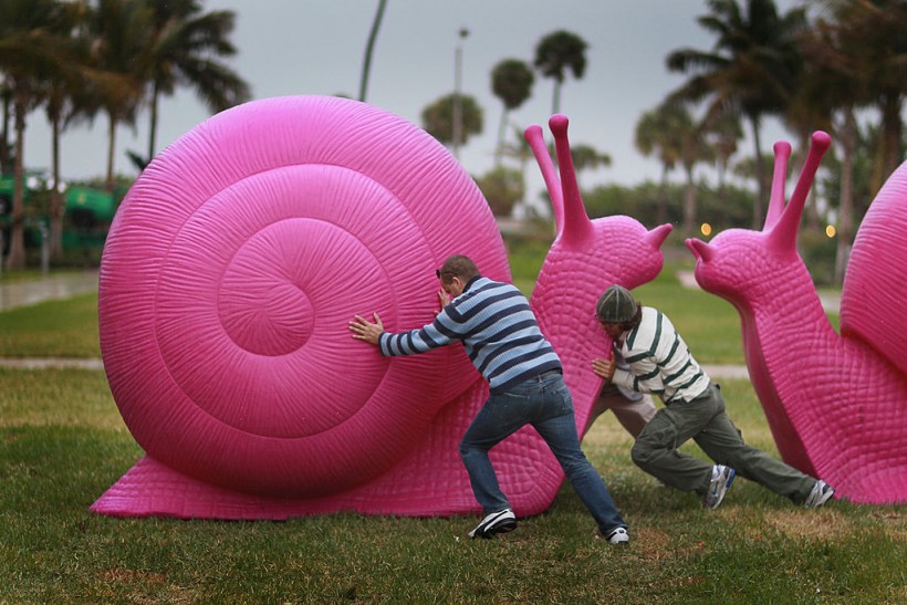 Vandals Targeting Pink Snail Art Installations Throughout Miami