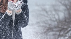 Woman in snow