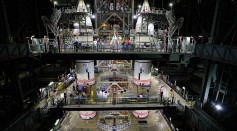Stacking Complete for Twin Space Launch System Rocket Boosters