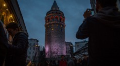 Istanbul's Famous Galata Tower Goes Dark For Earth Hour