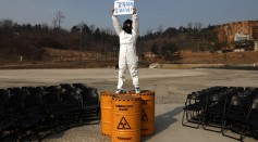 Rally Against Nuclear Radiation On 10th Anniversary Of Fukushima Disaster