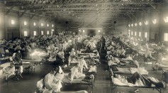  A hospital in Kansas during the Spanish flu epidemic in 1918.