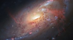 Messier 106 visible and infrared composite