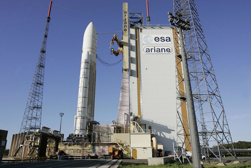 The European Ariane 5 rocket stands on t