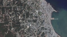 A satellite image shows an overview of the commune of Jeremie after a 7.2 magnitude earthquake struck Haiti, August 15, 2021.
