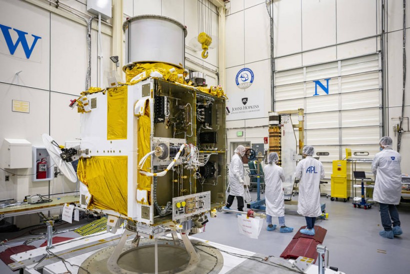 DART Gets Its Wings: Spacecraft Integrated with Innovative Solar Array Technology and Camera