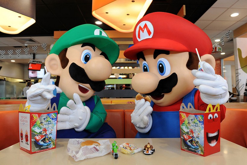 Mario and Luigi Celebrate the Release of Mario Kart 8 At McDonald's
