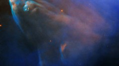 Hubble Witnesses Shock Wave of Colliding Gases in Running Man Nebula