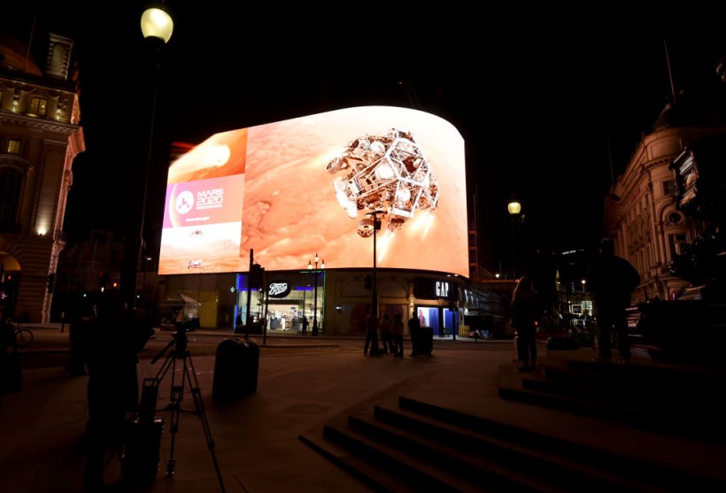 Live From Mars: Landing of NASA Perseverance Livestreamed On Piccadilly Lights