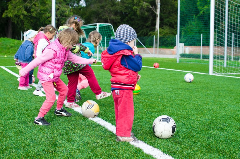 Children playing sports