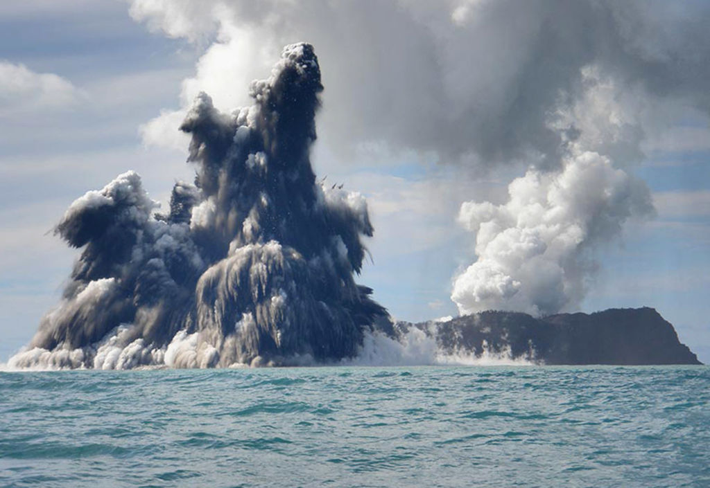 Tonga Underwater Volcano Erupts Again; Satellite Images