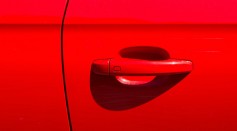 Red Car in Close Up Photography