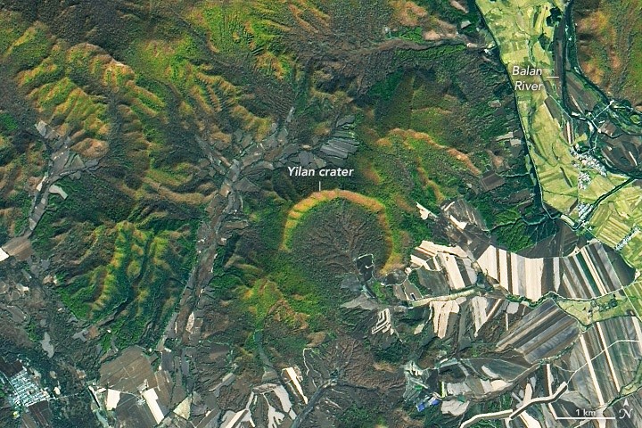 Yilan Impact Crater in China