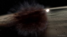 Planetesimal Collison Around Star HD 166191 (Illustration)