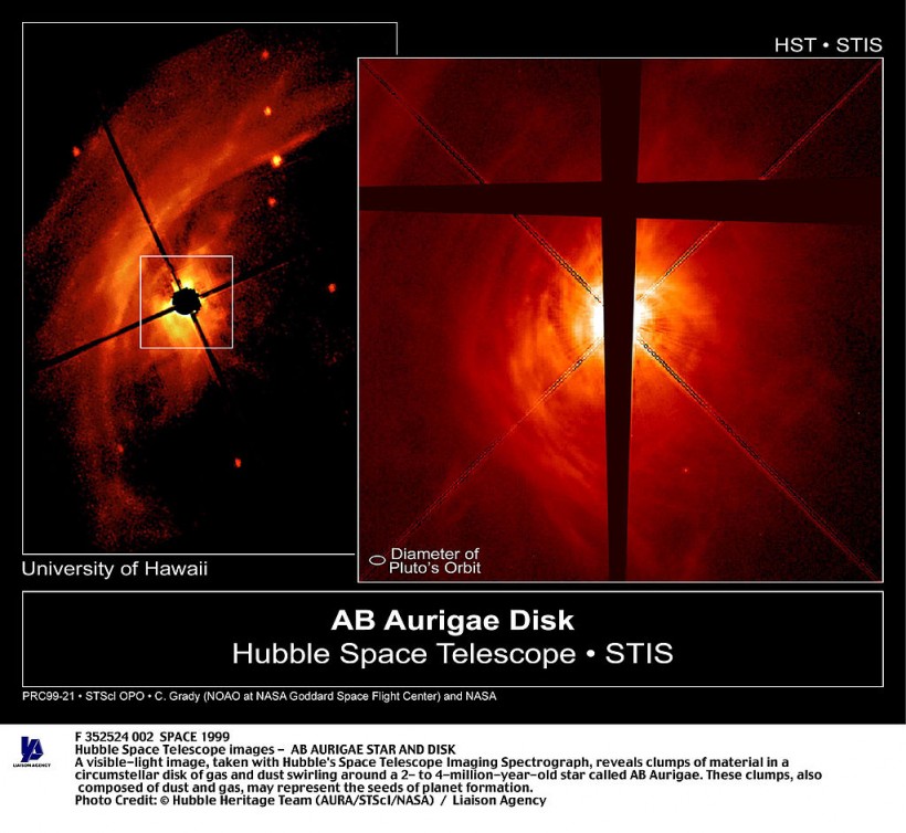 Hubble Space Telescope Images Ab Aurigae Star And Disk A Visible Light Ima