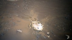  NASA's Ingenuity Mars Helicopter Captured Image of Perseverance's Backshell and Parachute on Its 26th Flight