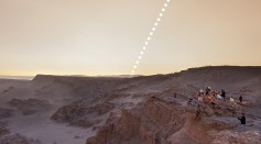 Partial eclipse over Chile’s Atacama Desert