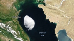 Peculiar Cloud Over the Caspian