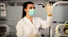 Woman inside laboratory